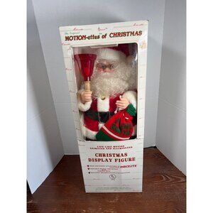 Vintage Telco Motion-ettes Christmas Display Figure Santa with Bell & Bag